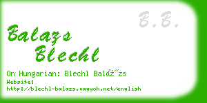 balazs blechl business card